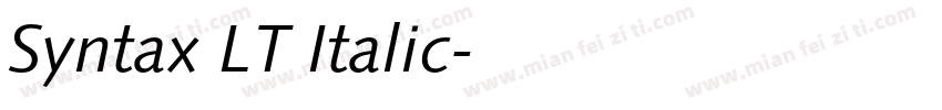 Syntax LT Italic字体转换